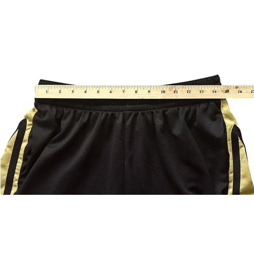 Nike Jordan Jumpman Vintage Y2K Black Mesh and Gold Basketball Shorts 2XL